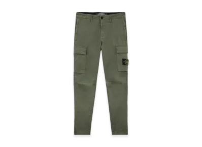 Stone Island 30410 Supima Cotton Twill Stretch TC Regular Tapered Fit Cargo Pants - 24FW "Musk Green"