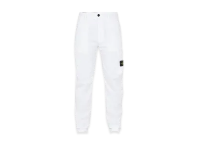 Stone Island 30410 Supima Cotton Twill Stretch-TC Regular Fit Cargo Pants - 24SS "White"