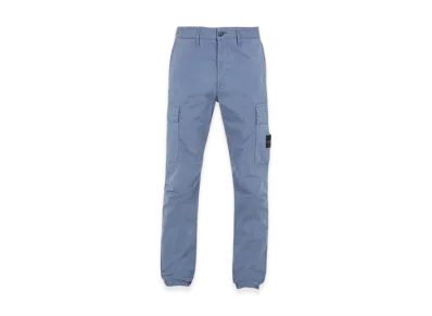 Stone Island 30410 Supima Cotton Twill Stretch-TC Regular Fit Cargo Pants - 24SS "Avio Blue"