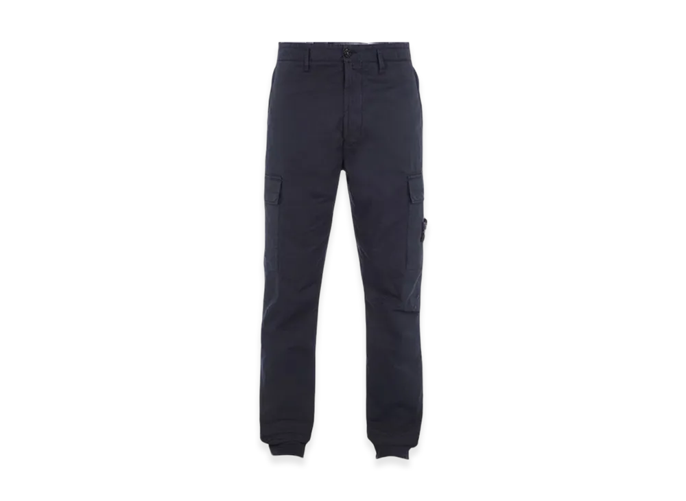 Stone Island 30410 Supima Cotton Twill Stretch-TC Regular Fit Cargo Pants - 24SS "Dark Blue"