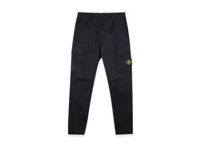 Stone Island 30410 Supima Cotton Twill Stretch-TC Regular Fit Cargo Pants - 24SS "Black"