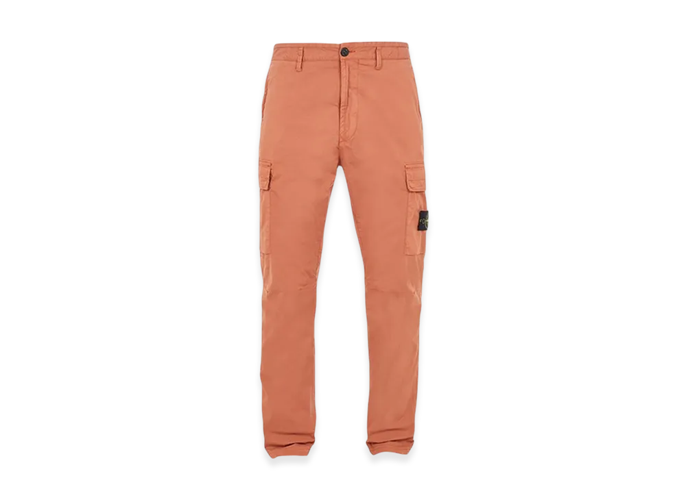Stone Island 30410 Supima Cotton Twill Stretch-TC Regular Fit Cargo Pants - 24SS "Rust"