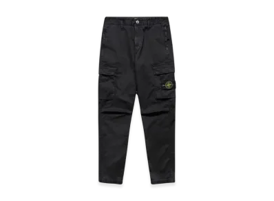 Stone Island 30404 Stretch Broken Twill Garment Dyed Old Treatment Cargo Pants - 22SS "Black"