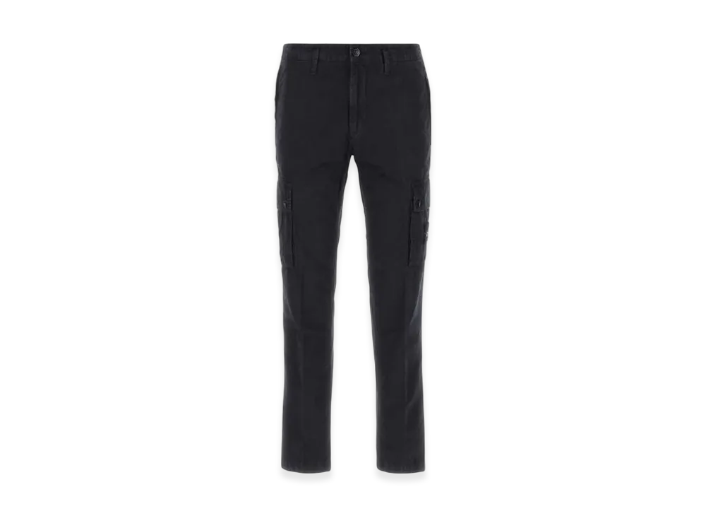 Stone Island 303WA Brushed Cotton Canvas Garment Dyed Cargo Pants - 23SS "Navy Blue"