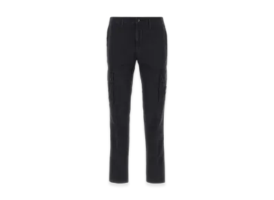 Stone Island 303WA Brushed Cotton Canvas Garment Dyed Cargo Pants - 23SS "Navy Blue"