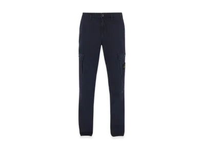 Stone Island 303WA Brushed Cotton Canvas Garment Dyed Cargo Pants - 22SS "Navy Blue"