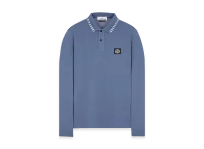 Stone Island 2SL18 Stretch Organic Pique Long-Sleeve Polo - 24SS "Musk Green"