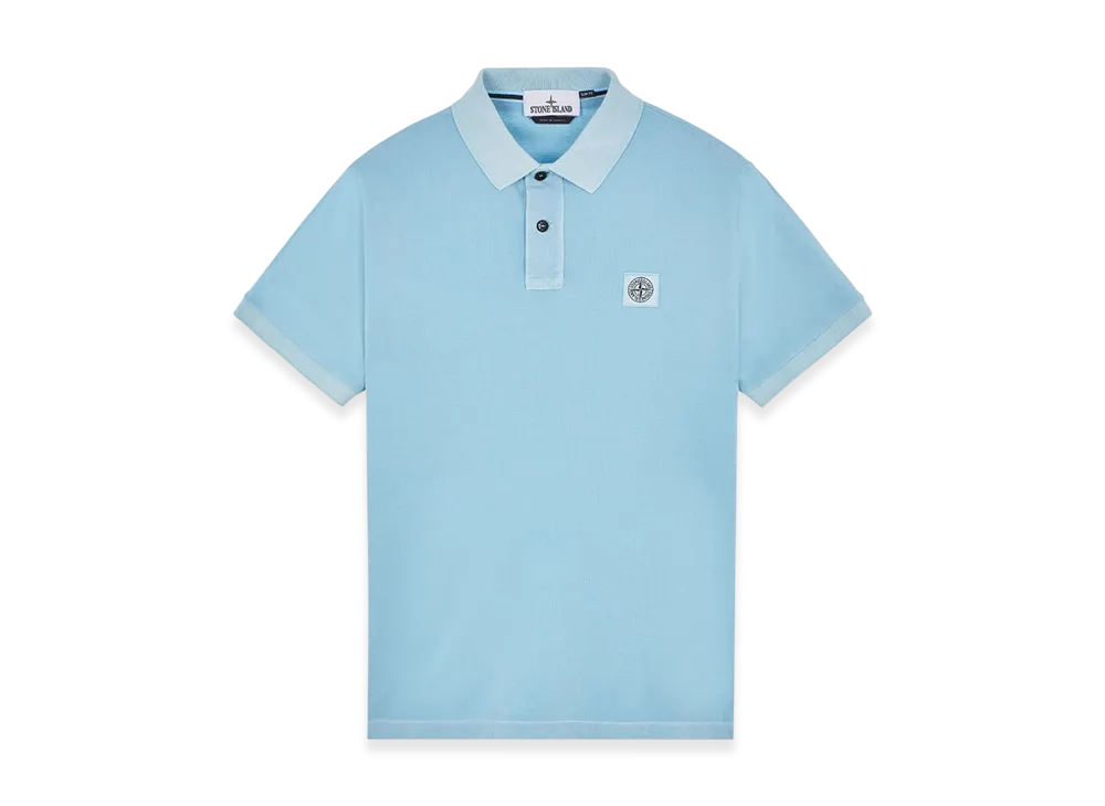 Stone Island 2SC67 Pigment Dyed Short Sleeve Polo Shirt - 23SS "Sky Blue"