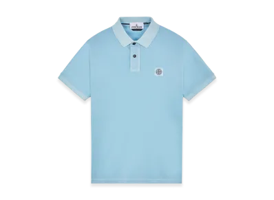 Stone Island 2SC67 Pigment Dyed Short Sleeve Polo Shirt - 23SS "Sky Blue"