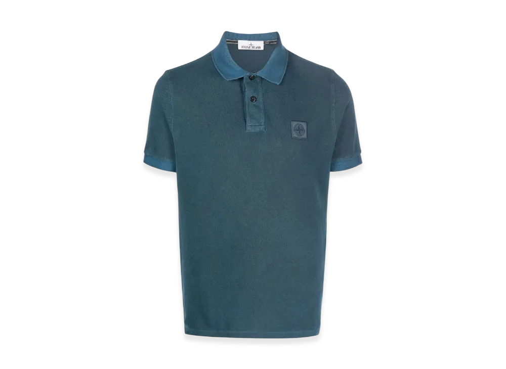 Stone Island 2SC67 Pigment Dyed Short Sleeve Polo Shirt - 23SS "Avio Blue"