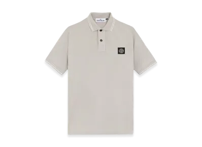Stone Island 2Sc18 Stretch Organic Cotton Pique Slim Fit Short-Sleeve Polo Shirt - 24FW "Grey"