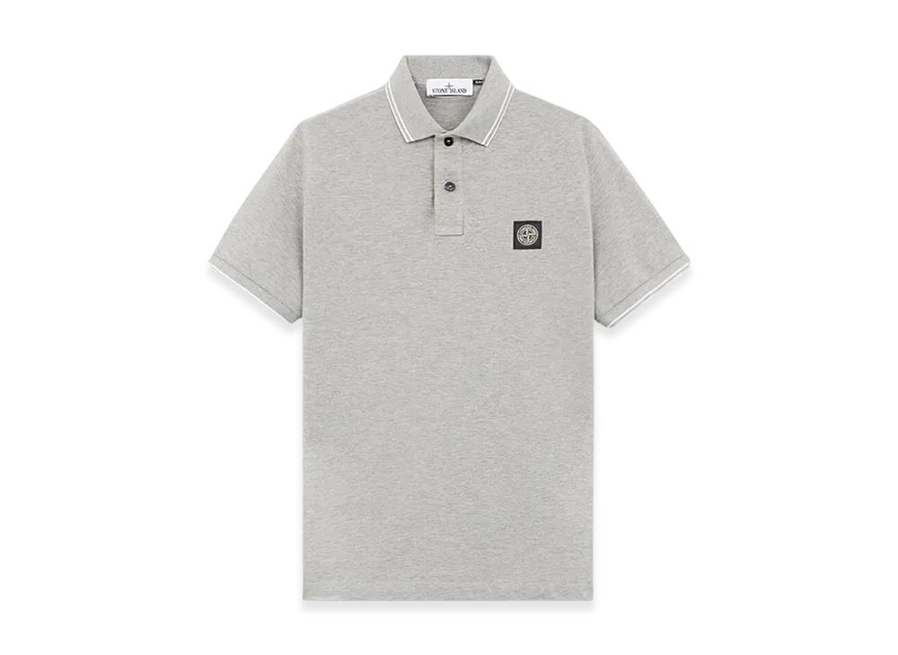 Stone Island 2SC18 Stretch Organic Cotton Pique Slim Fit S/S Polo Shirt - 24FW "Dust Melange"