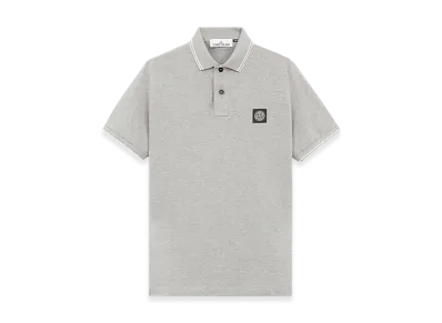 Stone Island 2SC18 Stretch Organic Cotton Pique Slim Fit S/S Polo Shirt - 24FW "Dust Melange"