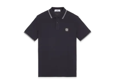Stone Island 2SC18 Stretch Cotton Pique Short Sleeve Polo Shirt - 23FW "Navy Blue"