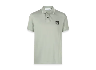 Stone Island 2SC18 Stretch Cotton Pique Short Sleeve Polo Shirt - 23FW "Sage Green"