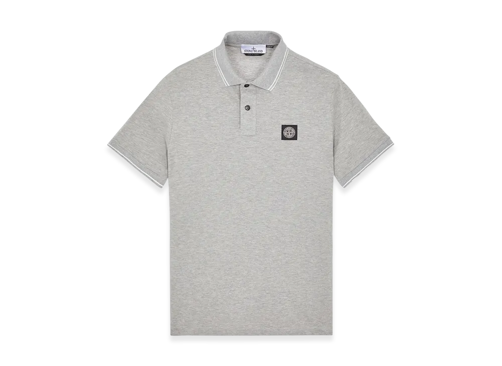 Stone Island 2SC18 Stretch Cotton Pique Short Sleeve Polo Shirt - 23SS "Dust Melange"