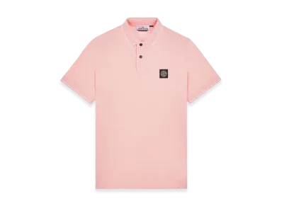 Stone Island 2SC18 Stretch Cotton Pique Short Sleeve Polo Shirt - 23SS "Pink"