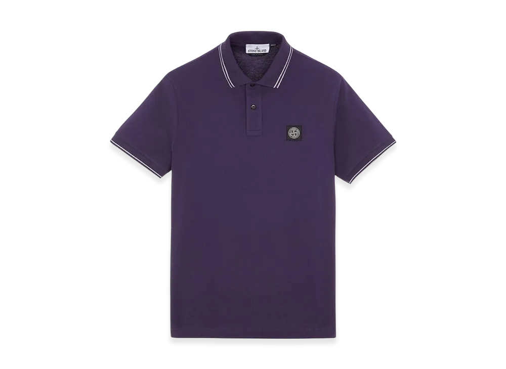 Stone Island 2SC18 Stretch Cotton Pique Short Sleeve Polo Shirt - 23SS "Ink Blue"