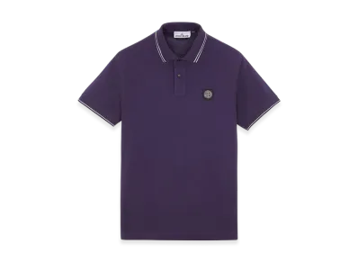 Stone Island 2SC18 Stretch Cotton Pique Short Sleeve Polo Shirt - 23SS "Ink Blue"