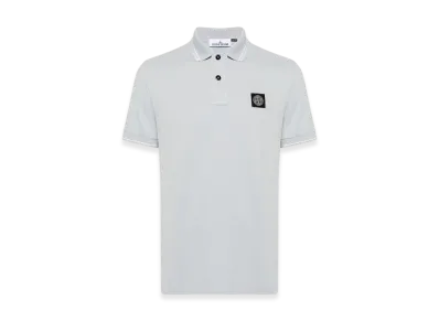 Stone Island 2SC18 Stretch Cotton Pique Short Sleeve Polo Shirt - 24SS "Sky Blue"
