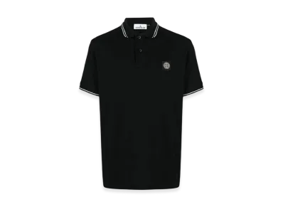 Stone Island 2SC18 Stretch Cotton Pique Short Sleeve Polo Shirt - 24SS "Black"