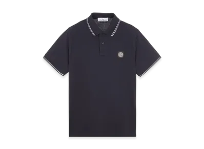 Stone Island 2SC18 Stretch Cotton Pique Short Sleeve Polo Shirt - 24SS "Navy Blue"