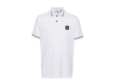 Stone Island 2SC18 Stretch Cotton Pique Short Sleeve Polo Shirt - 24SS "White"