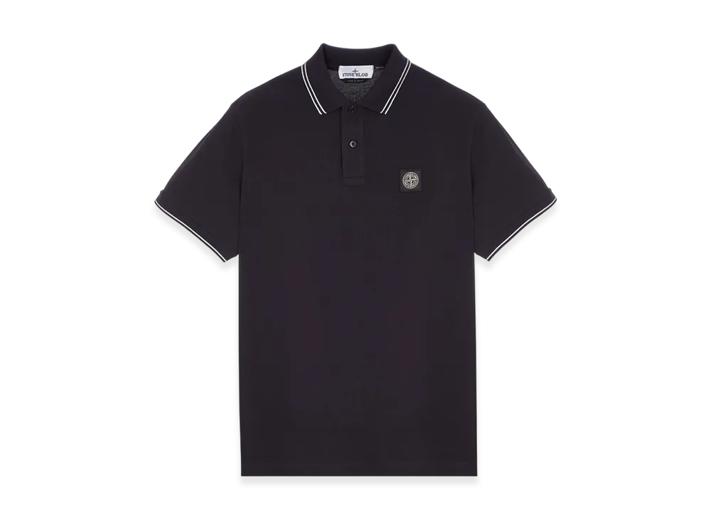 Stone Island 2SC18 Stretch Cotton Pique Short Sleeve Polo Shirt - 23SS "Navy Blue"