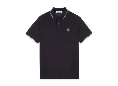 Stone Island 2SC18 Stretch Cotton Pique Short Sleeve Polo Shirt - 23SS "Navy Blue"
