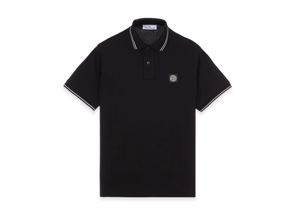 Stone Island 2SC18 Stretch Cotton Pique Short Sleeve Polo