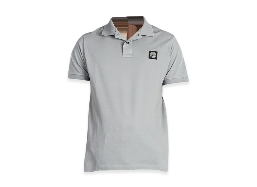 Stone Island 2SC17 Stretch Organic Cotton Pique Slim Fit S/S Polo Shirt - 24FW "Green Grey"