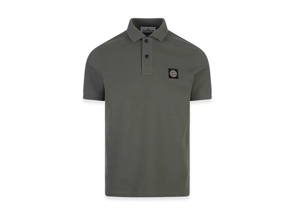 Stone Island 2SC17 Stretch Organic Cotton Pique Slim Fit S/S Polo Shirt - 24FW "Musk Green"