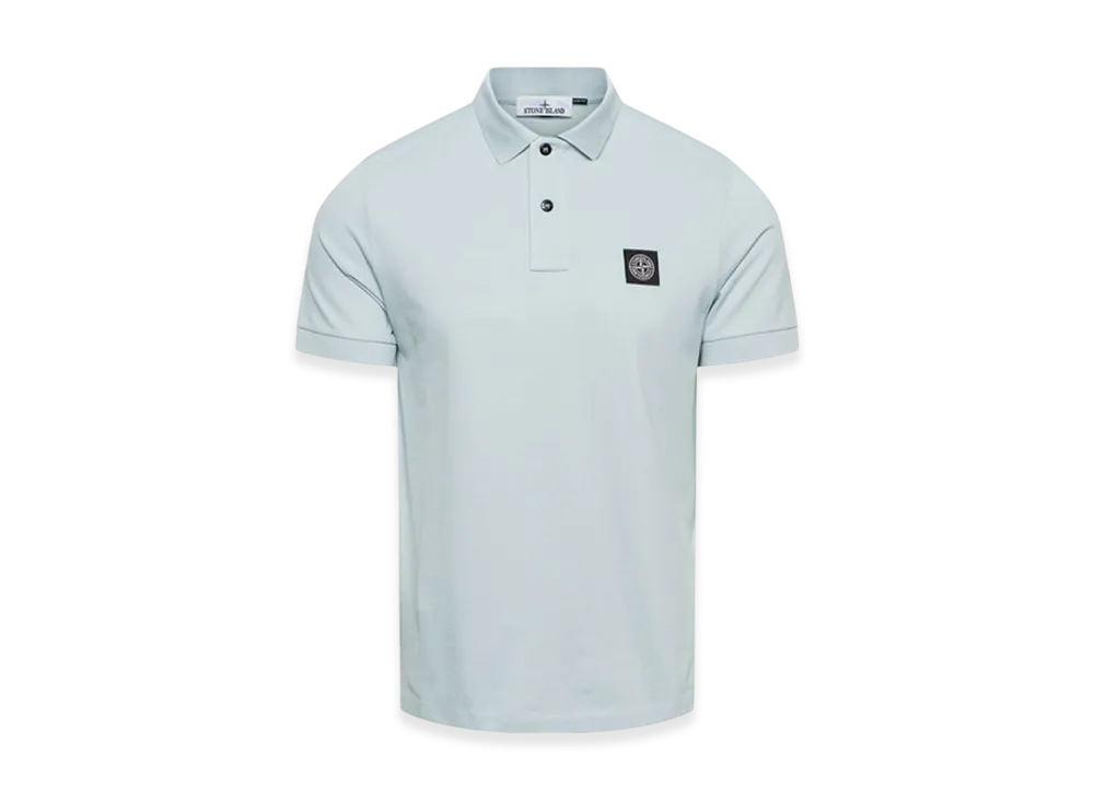 Stone Island 2SC17 Stretch Cotton Pique Polo Shirt - 24SS "Sky Blue"
