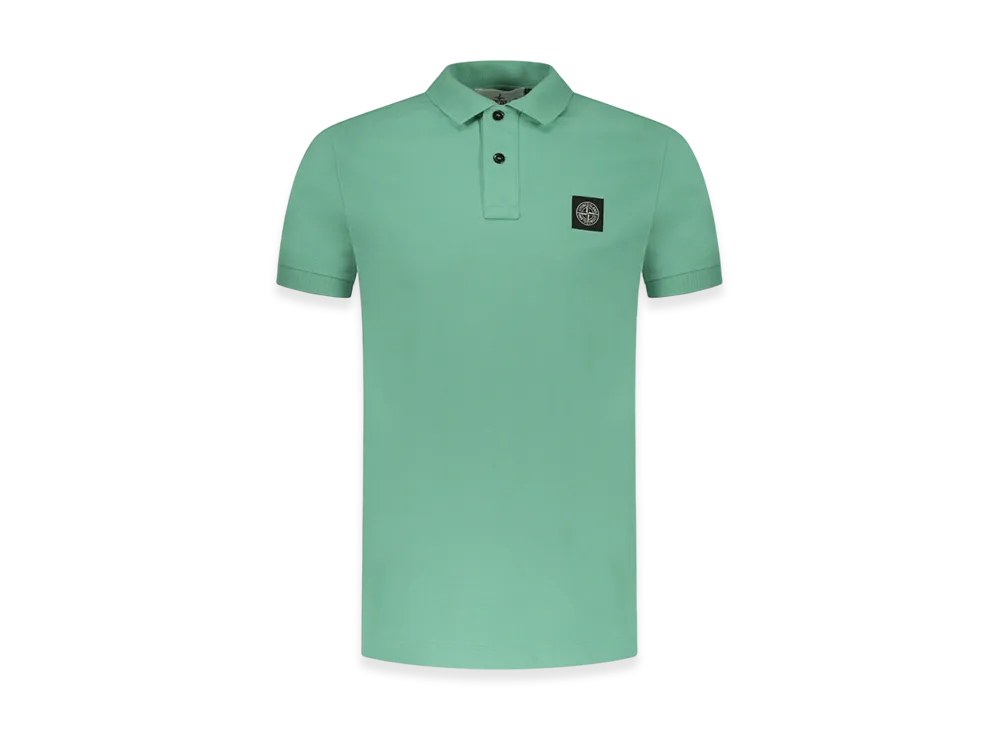 Stone Island 2SC17 Stretch Cotton Pique Polo Shirt - 24SS "Light Green"