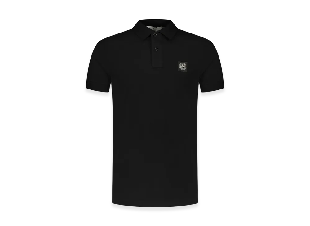 Stone Island 2SC17 Stretch Cotton Pique Polo Shirt - 24SS "Black"