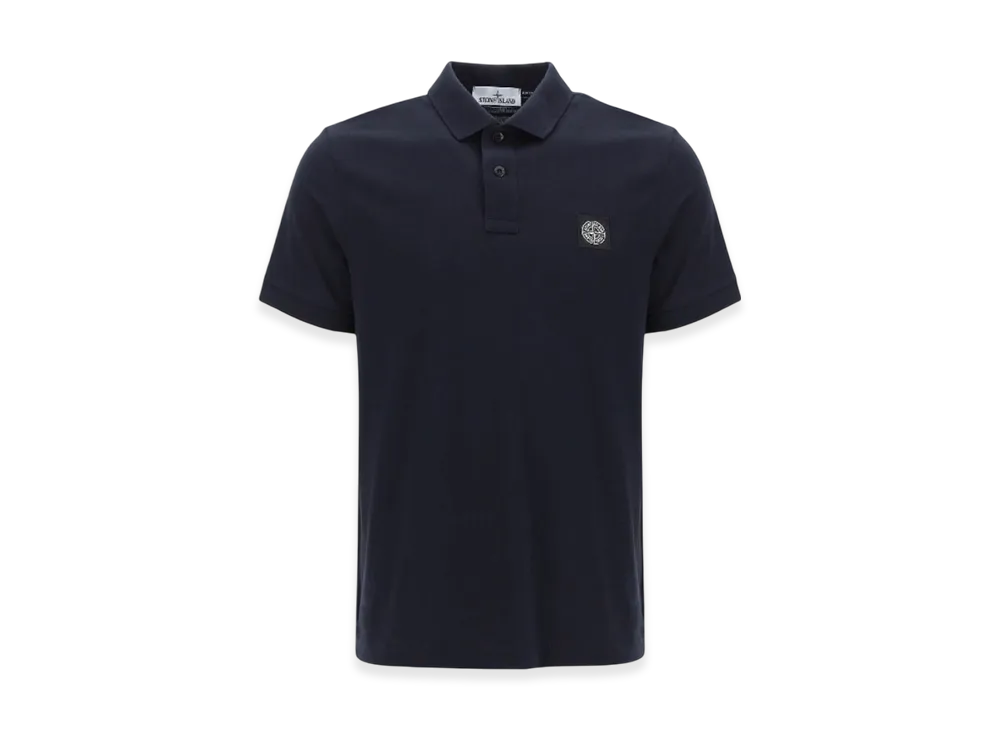 Stone Island 2SC17 Stretch Cotton Pique Polo Shirt - 24SS "Navy Blue"