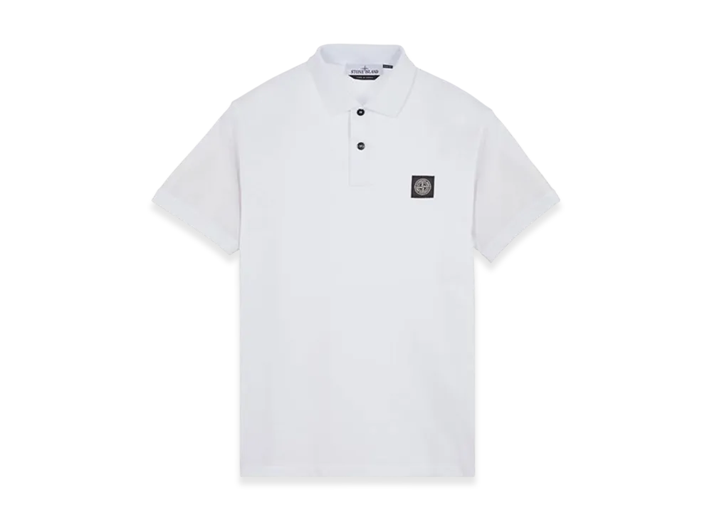 Stone Island 2SC17 Stretch Cotton Pique Polo Shirt - 24SS "White"