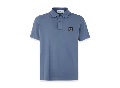 Stone Island 2SC17 Stretch Cotton Pique Polo Shirt - 24SS "Avio Blue"