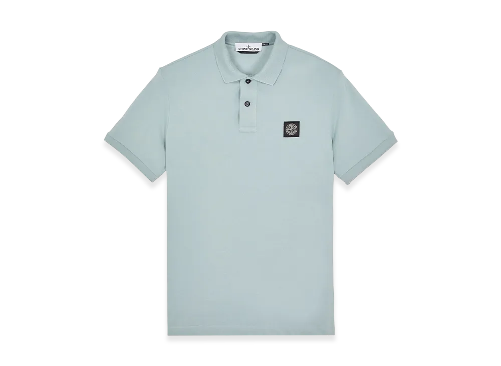 Stone Island 2SC17 Stretch Cotton Pique Polo Shirt - 23SS "Sky Blue"