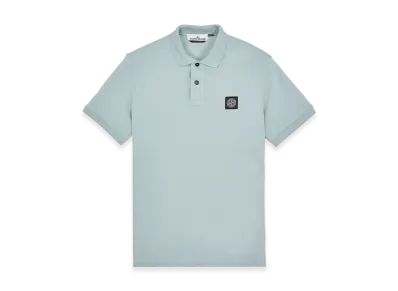 Stone Island 2SC17 Stretch Cotton Pique Polo Shirt - 23SS "Sky Blue"
