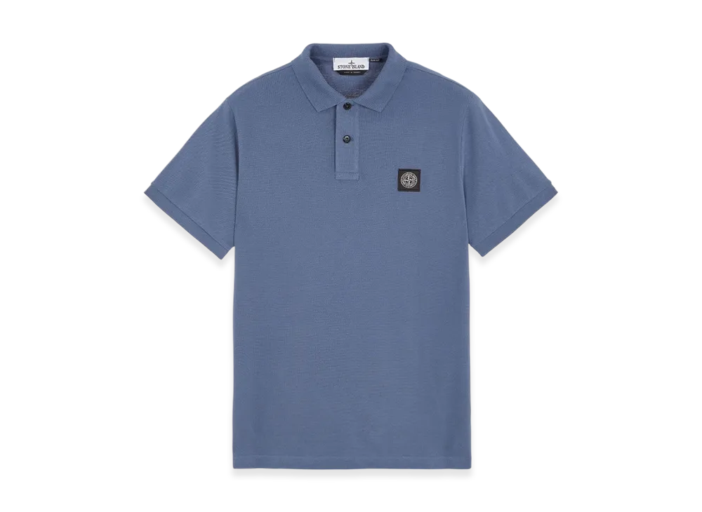 Stone Island 2SC17 Stretch Cotton Pique Polo Shirt - 23SS "Avio Blue"