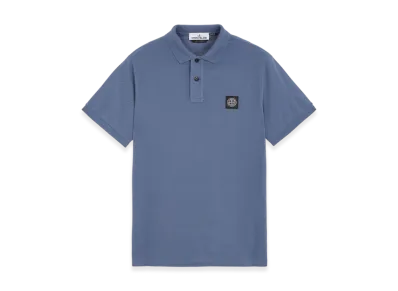 Stone Island 2SC17 Stretch Cotton Pique Polo Shirt - 23SS "Avio Blue"