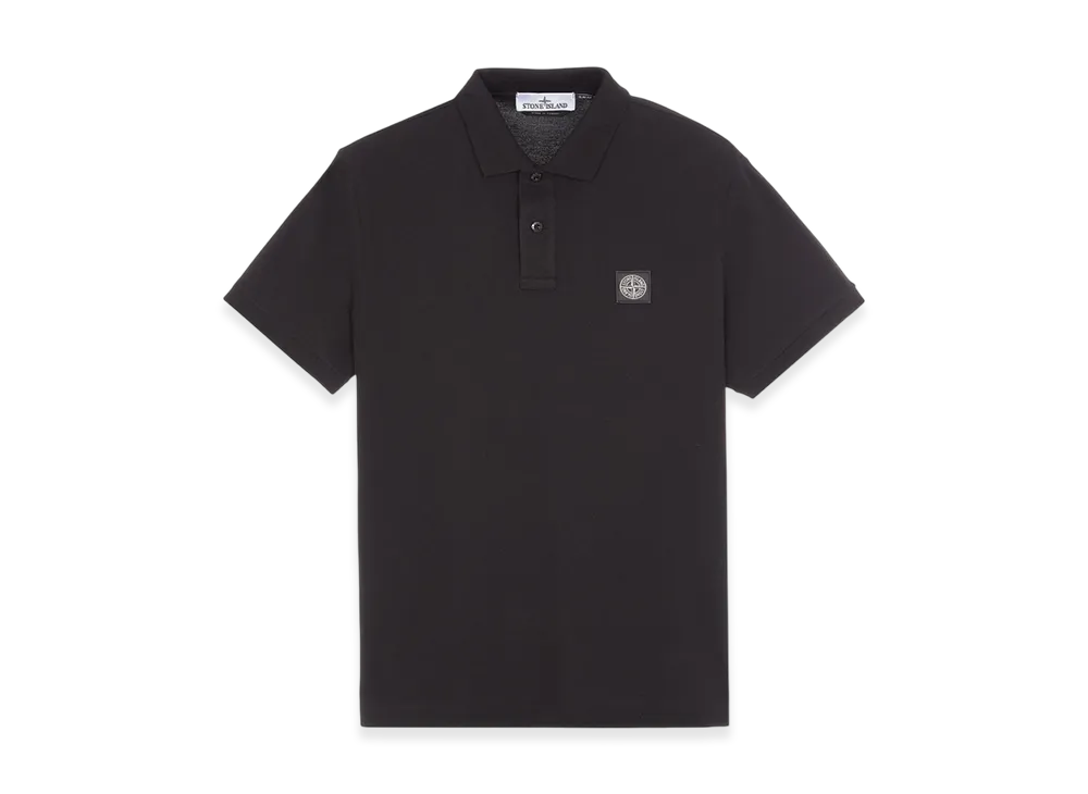 Stone Island 2SC17 Stretch Cotton Pique Polo Shirt - 23SS "Black"
