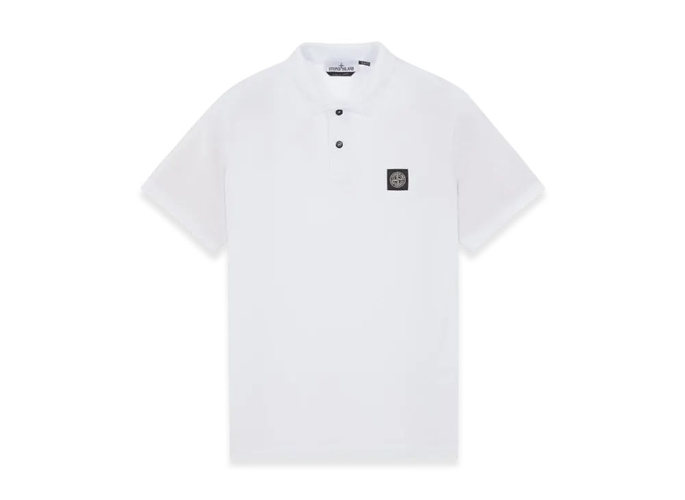 Stone Island 2SC17 Stretch Cotton Pique Polo Shirt - 23SS "White"