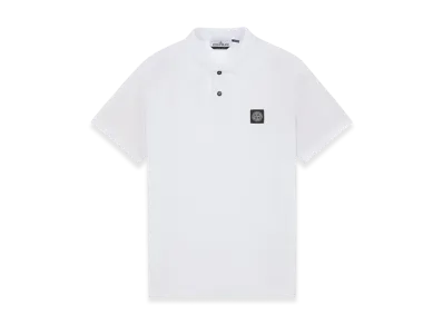 Stone Island 2SC17 Stretch Cotton Pique Polo Shirt - 23SS "White"