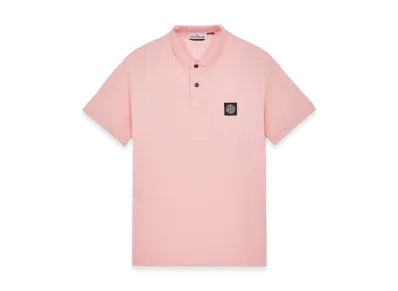 Stone Island 2SC17 Stretch Cotton Pique Polo Shirt - 23SS "Pink"