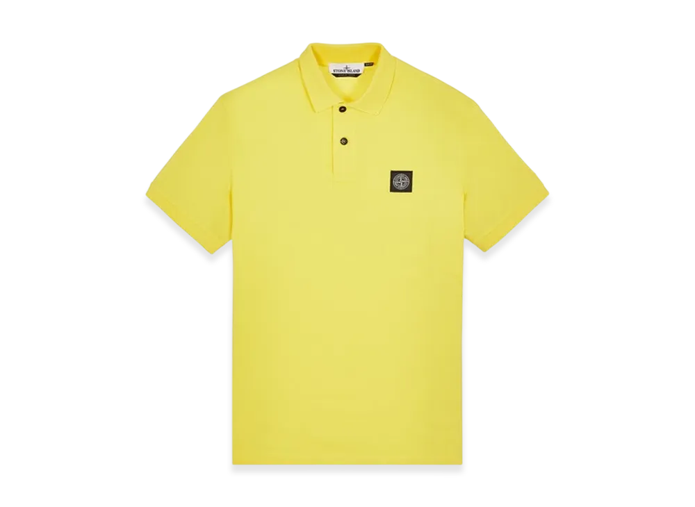 Stone Island 2SC17 Stretch Cotton Pique Polo Shirt - 23SS "Yellow"