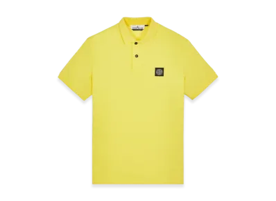 Stone Island 2SC17 Stretch Cotton Pique Polo Shirt - 23SS "Yellow"