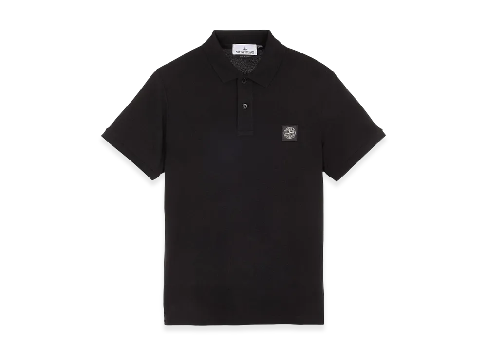 Stone Island 2SC17 Stretch Cotton Pique Polo Shirt - 23FW "Black"
