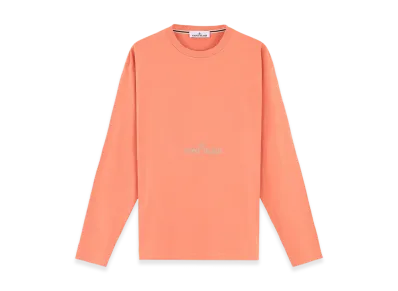 Stone Island 2RDE8 24/2 Cotton Jersey Long-Sleeve T-Shirt with Camouflage Print - 24FW "Orange"